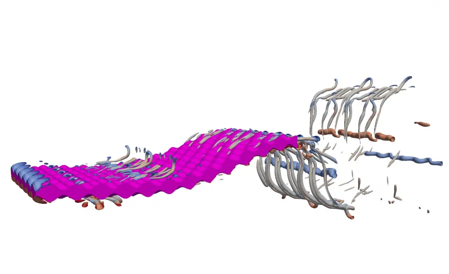 A flat plate with egg-carton roughness swimming with realistic fish kinematics