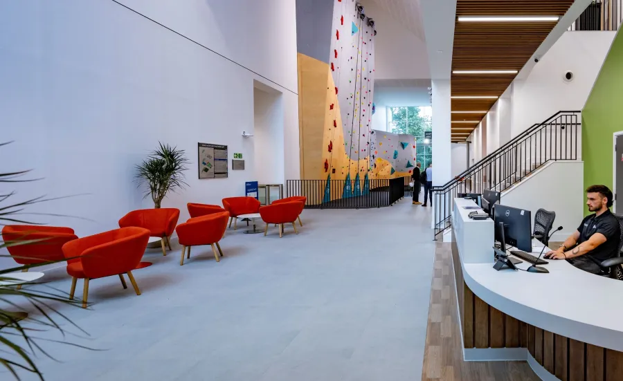 Reception area of the Jubilee Sports and Recreation Centre