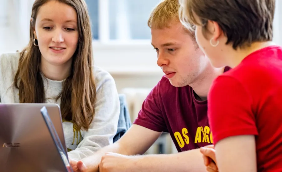 BA Modern Languages students using computer