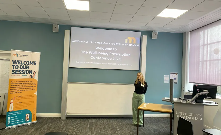 Emma Boxley, Medicine student presenting