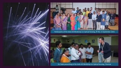 Collaged images of Indo-UK Workshops on Optical Sensing