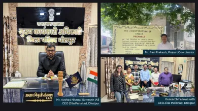 Collaged images of the project team