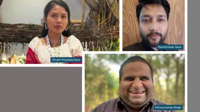 Collaged images of project team