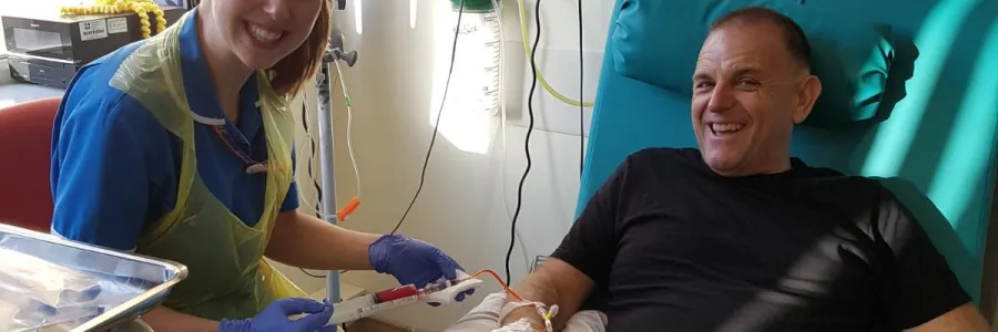 Andy in the hospital