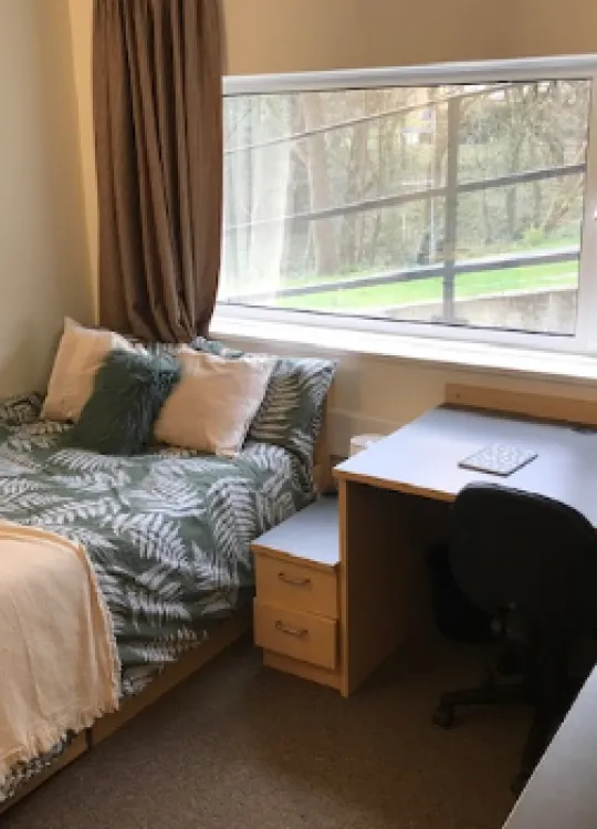 An enhanced en-suite room at Glen Eyre Hall