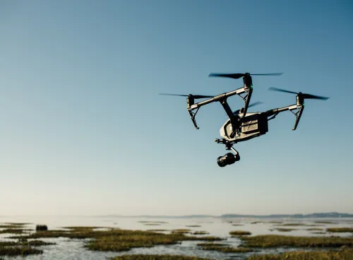 Drone flying