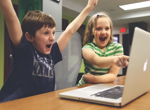Children winning at video game