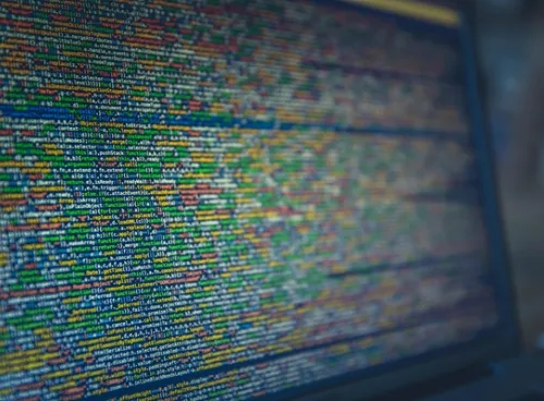 Screenshot with multiple lines of complex coding