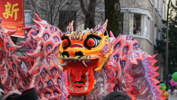 Chinese dragon at Chinese New Year celebrations.