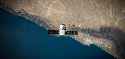 Satellite over earth