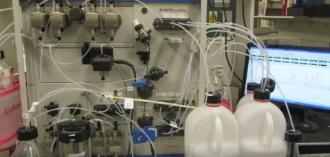 Filtration equipment in the fermentation laboratory