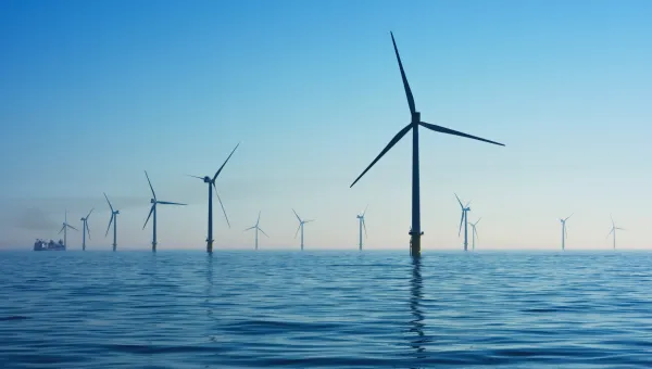 An offshore wind farm.