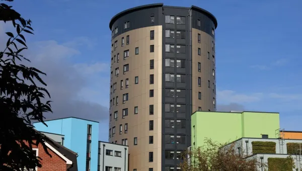 An exterior shot of the city gateway accommodation.