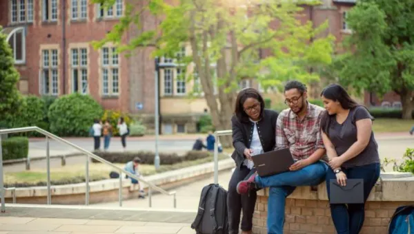Students meeting at Highfield campus