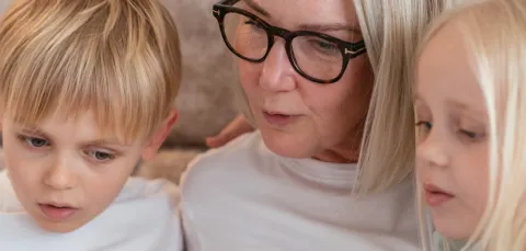 Pexels image of a grandmother chatting with her grandchildren