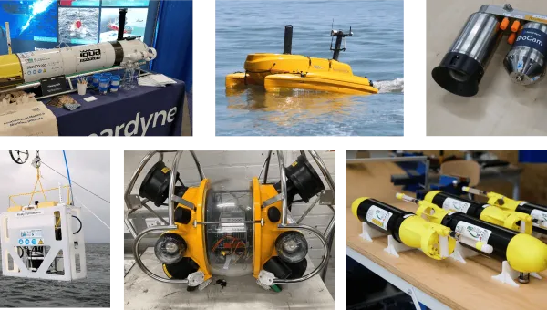 6 different images of ocean going platforms