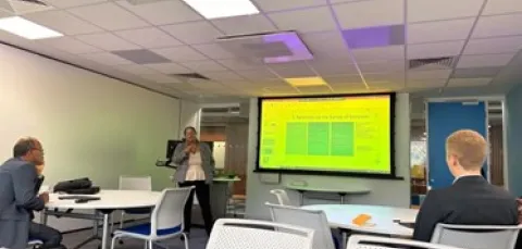 Dr Doorgakunt's research presented at the 4th GRFCG International Conference (Loughborough University, 2024) examines budget deliberation and government functioning's impact on SDG achievement across 39 countries (2018-2023), revealing stronger budgeting influence in EU versus MENA regions.