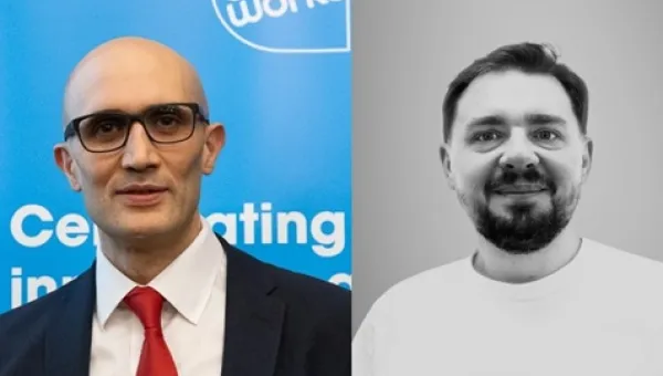 Portraits of Omar Madhloom and Ruslan Kosarenko