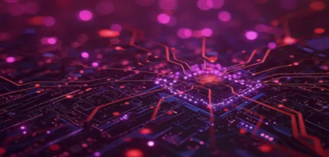 An abstract image of computer data optics.