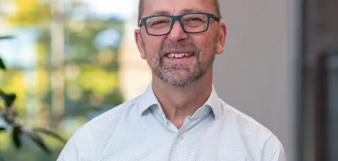 Mike smiling for the camera.