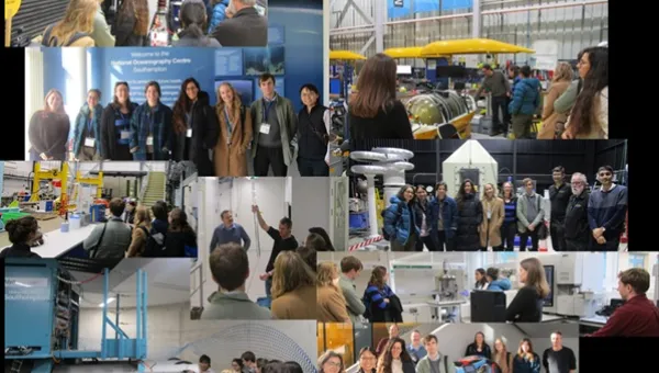 A collage of images from the laboratories visit