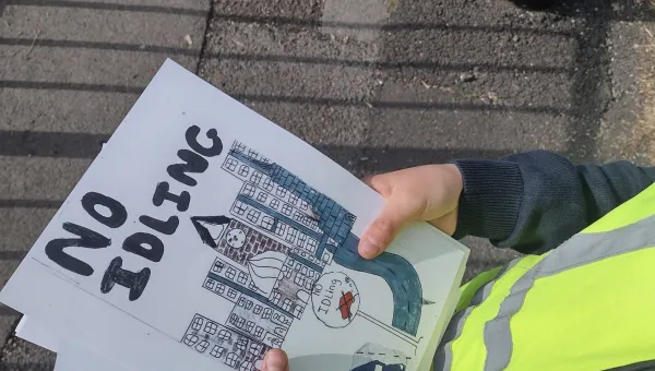 Leaflets being distrubted
