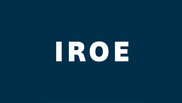 IROE letters on blue background
