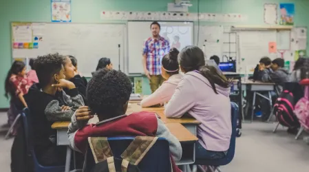 Teacher and students in classroom