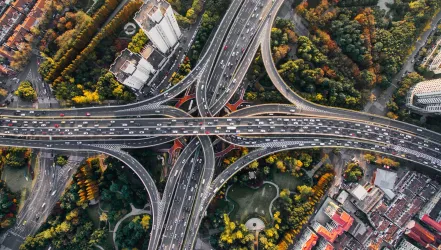 Road system from above