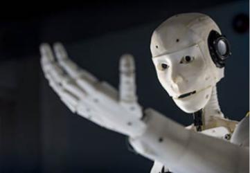 humanoid robot with arm outstretched