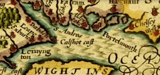 Medieval map of the Solent