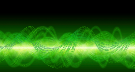 Digital green colour wave
