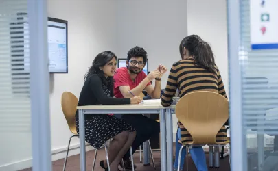 Three students working in breakout room