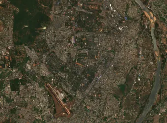 A satellite image of Bhubaneswar, India.