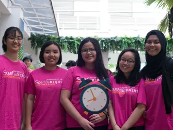 Student ambassadors at University of Southampton Malaysia open day. 