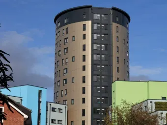 An exterior shot of the city gateway accommodation.