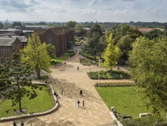 Aerial view of Southampton University campus