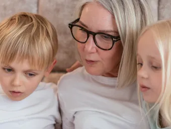 Pexels image of a grandmother chatting with her grandchildren