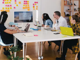 A team of people working together