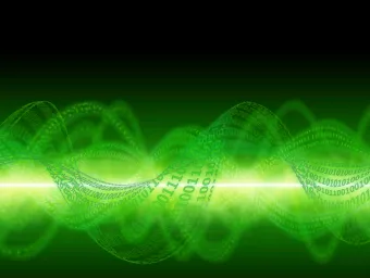 Digital green colour wave