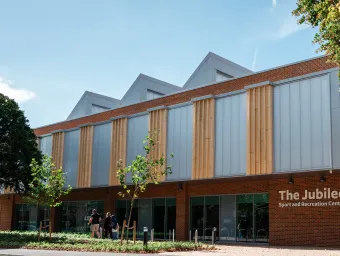 View of the new Jubilee sports brick building