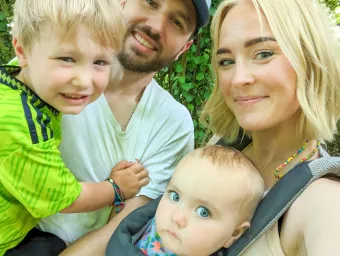 Abi with her family