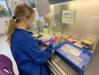 Lara in the lab