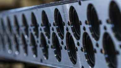 A close-up of a speaker group designed within the Institute for Sound and Vibration Research.