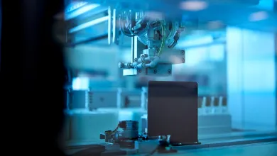 machine processing samples in laboratory