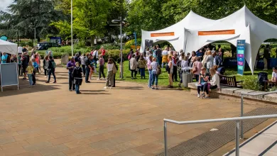 Highfield campus during an open day.