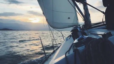 view from a sailing boat at sea