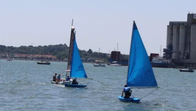 3 dinghies on the river Itchen