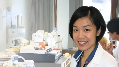 Professor Sean Lim working in the lab.