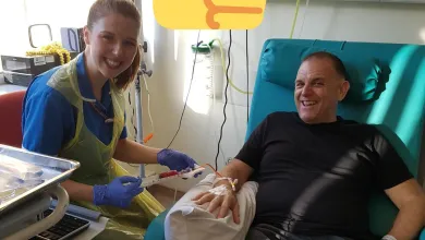 Andy in the hospital